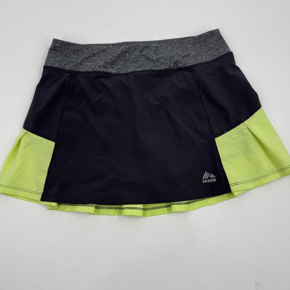 RBX‎ Womens Black Neon Tennis Skirt Shorts Athletic Skort Size S Reebok